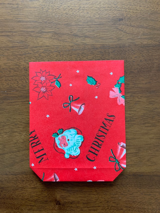 レトロな包装紙紙袋 クリスマス Chottohail