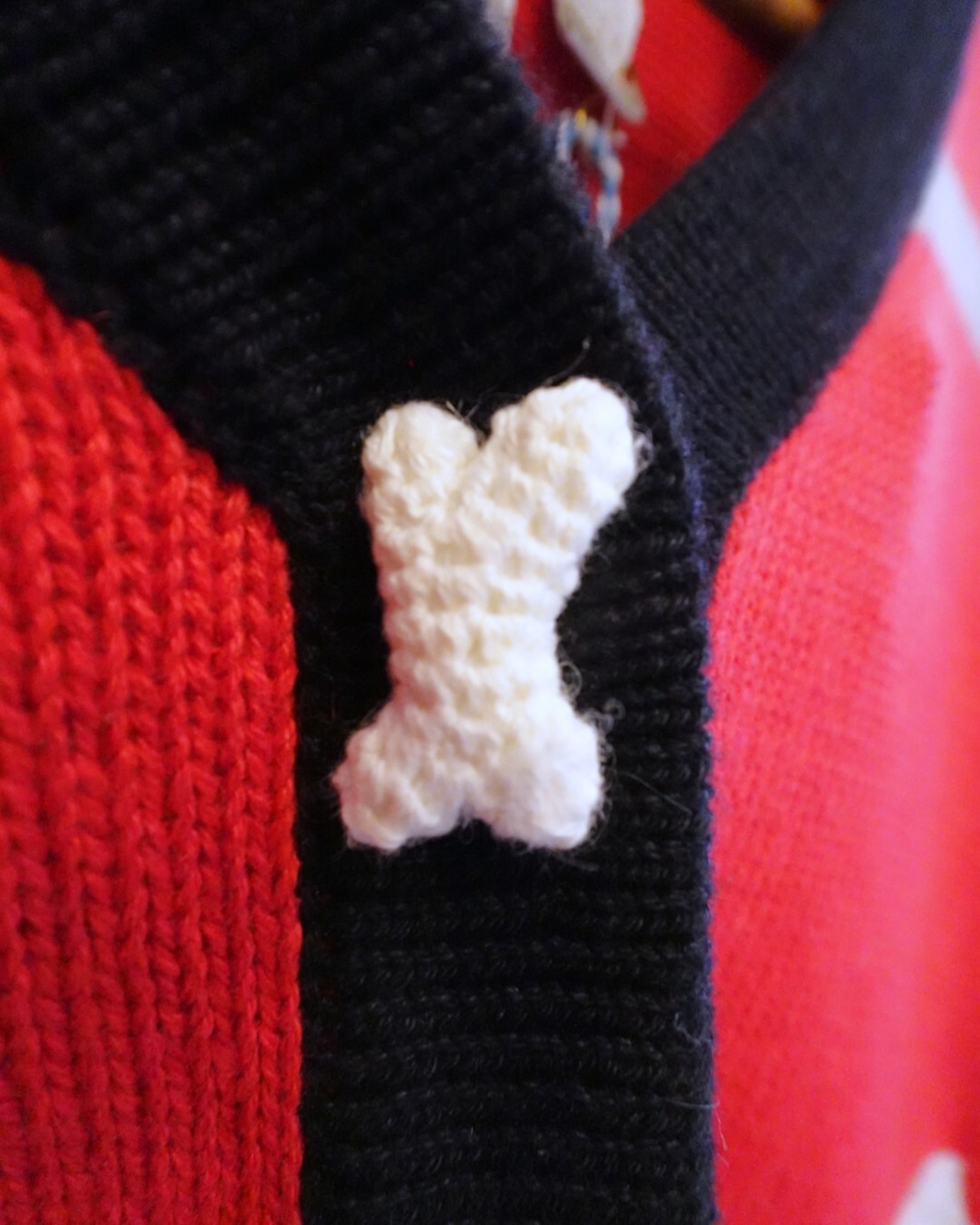 【古着】プードルのフェイクファー付きカーディガン - 5