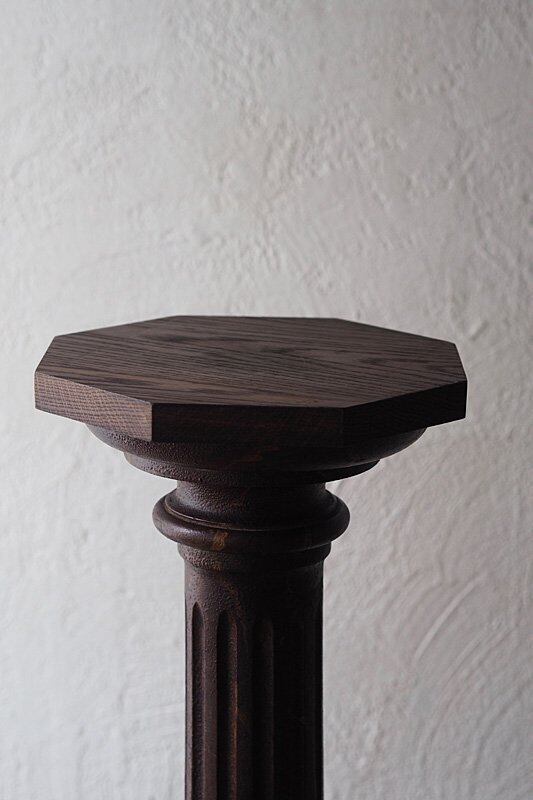 オーク木柱、コラム、花台-antique wood column | アンティーク