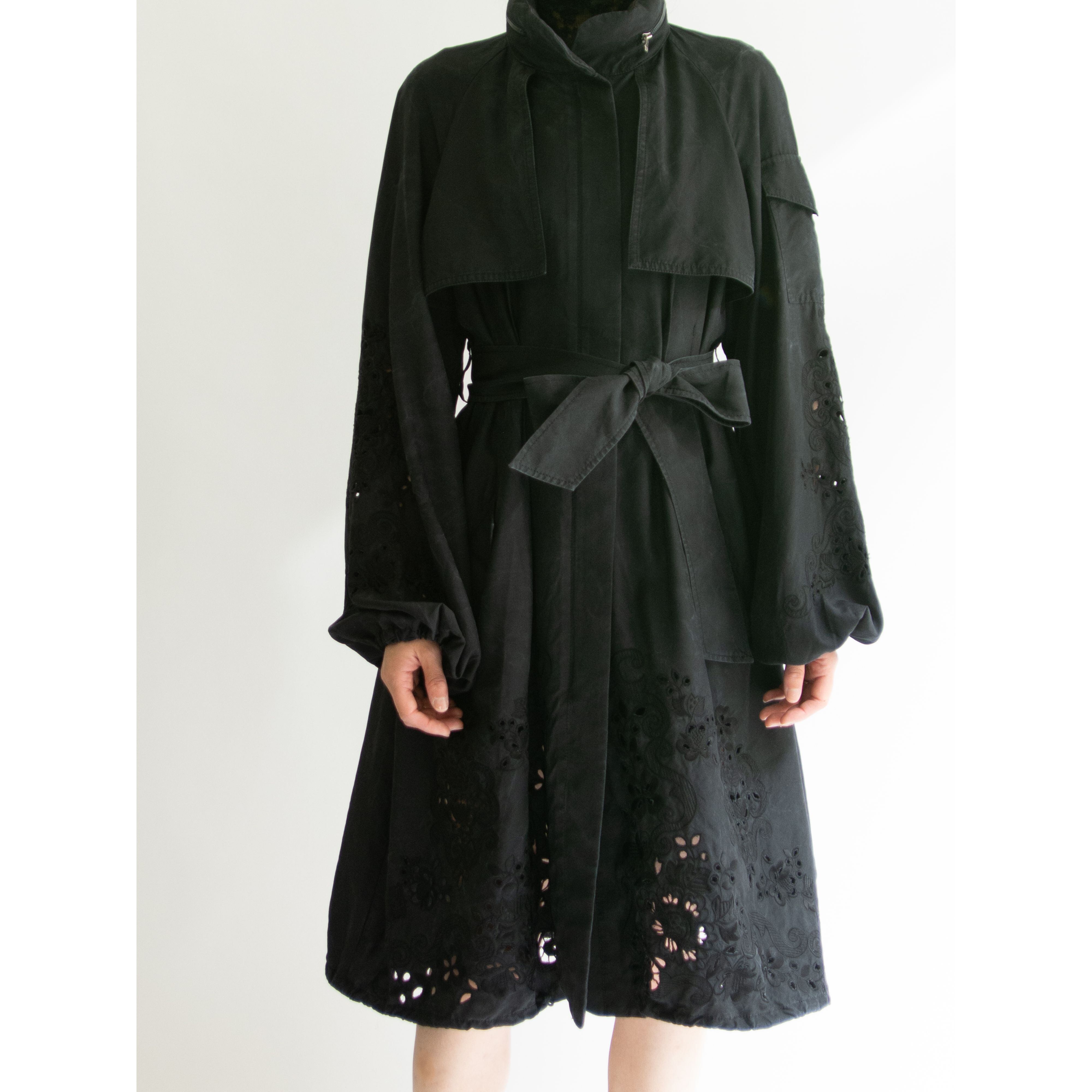 【KEITA MARUYAMA】Made in Japan 100% Silk Lace Mods Coat（ケイタマルヤマ 日本製シルク レースモッズコート ワンピース）