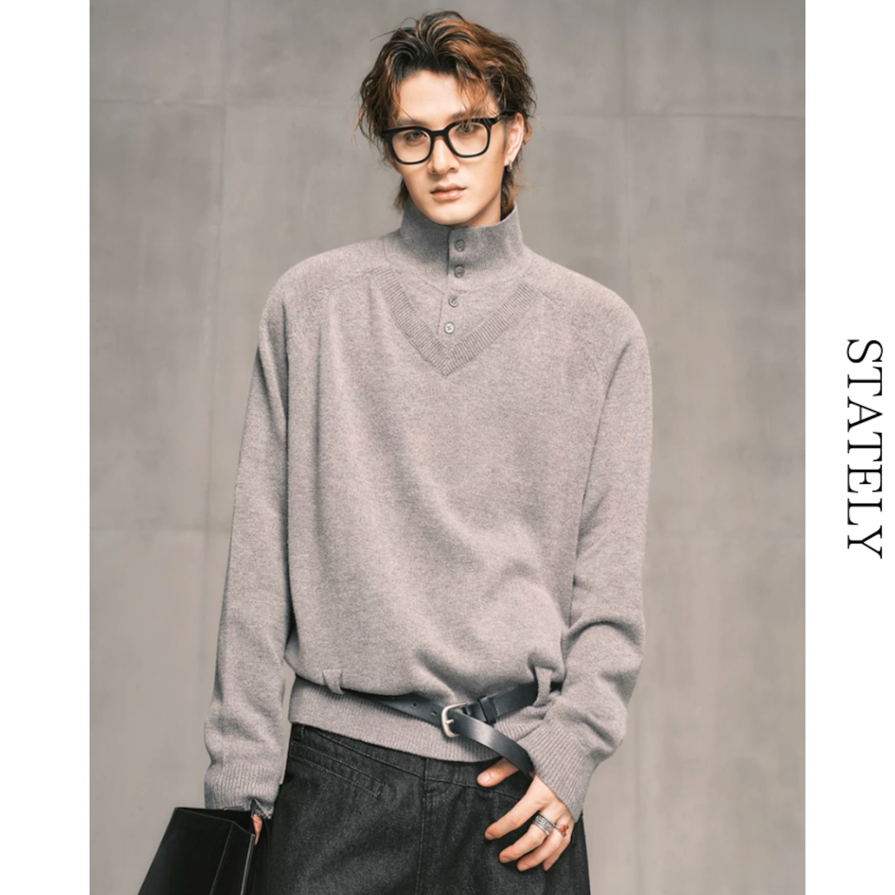 Layered Neck レイヤードニット/2color_T97・画像4