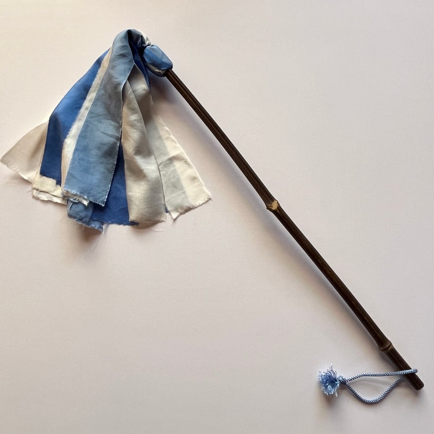 【番外編】手作り　黒竹正絹ハタキI