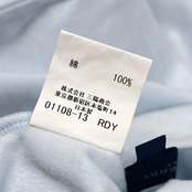 BURBERRY GOLF バーバリー ゴルフ タートルネック 重ね着風 デザイン ハーフジップ 長袖シャツ L/水色 レディース
