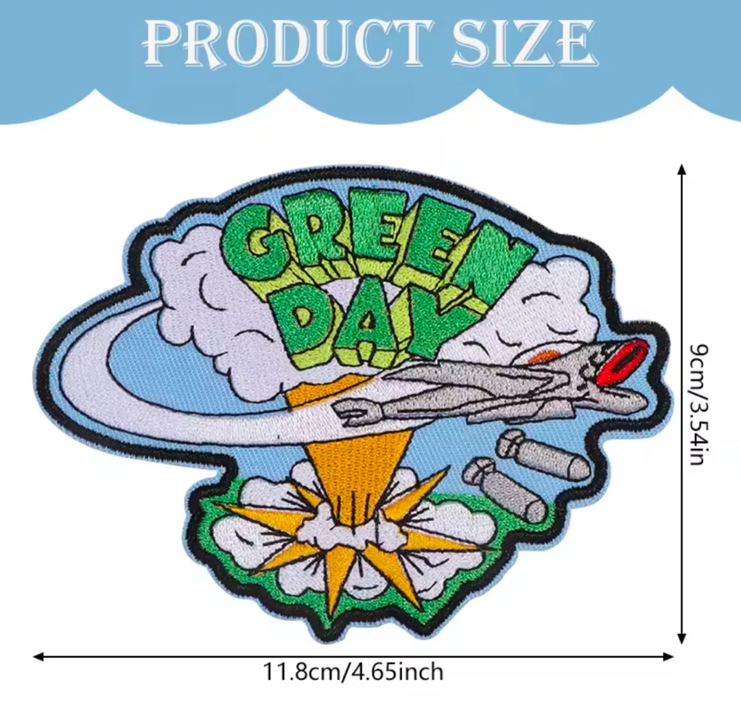 ♧送料無料！ ★刺繍アイロンワッペン★【 Green Day（ グリーンデイ）】 『 Dookie / ドゥーキー 』パンクロック〚アメリカン雑貨 アメトイ〛