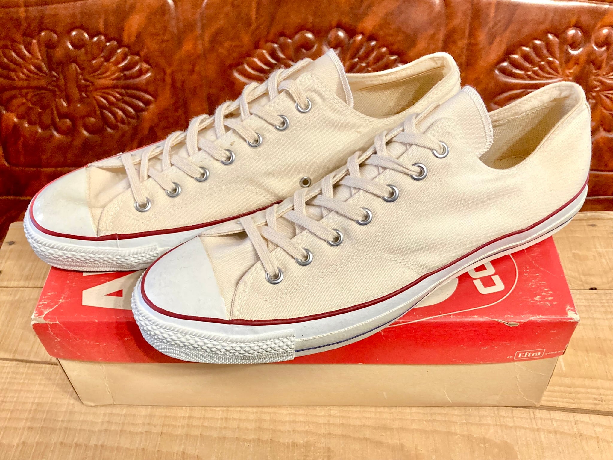 converse（コンバース） ALL STAR （オールスター）生成り 13.5 32cm 80s 赤箱 USA 235 | freestars  powered by BASE