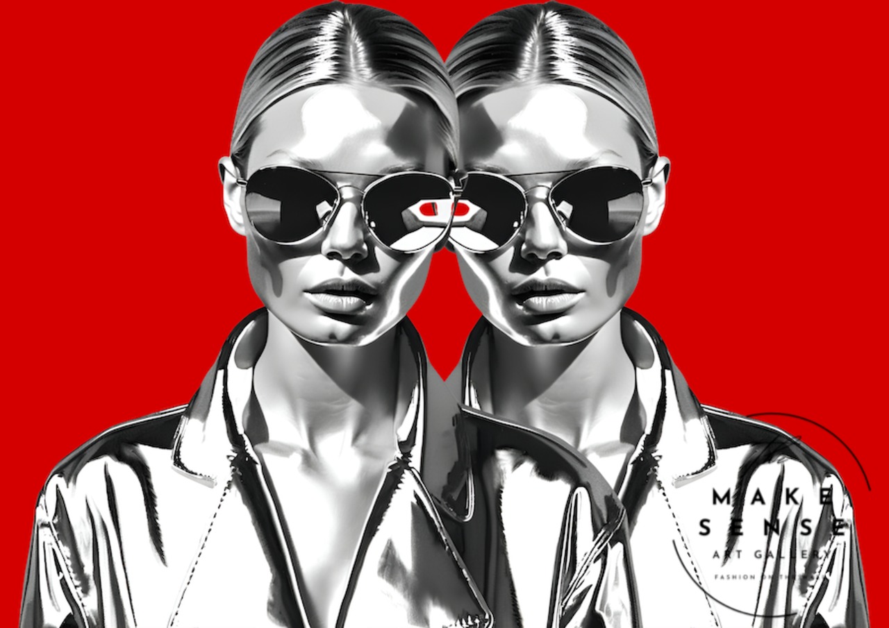 Iron Woman - Twinz ⅱ｜無機質と美を融合したモダンアートポスター｜ラグジュアリーでスタイリッシュな空間を演出する一枚A2ポスター