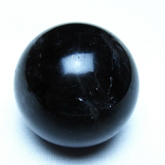 モリオン 丸玉 黒水晶 丸玉 35mm スフィア 置物 原石 141-7485