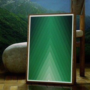 Mountain Poster / summer Green