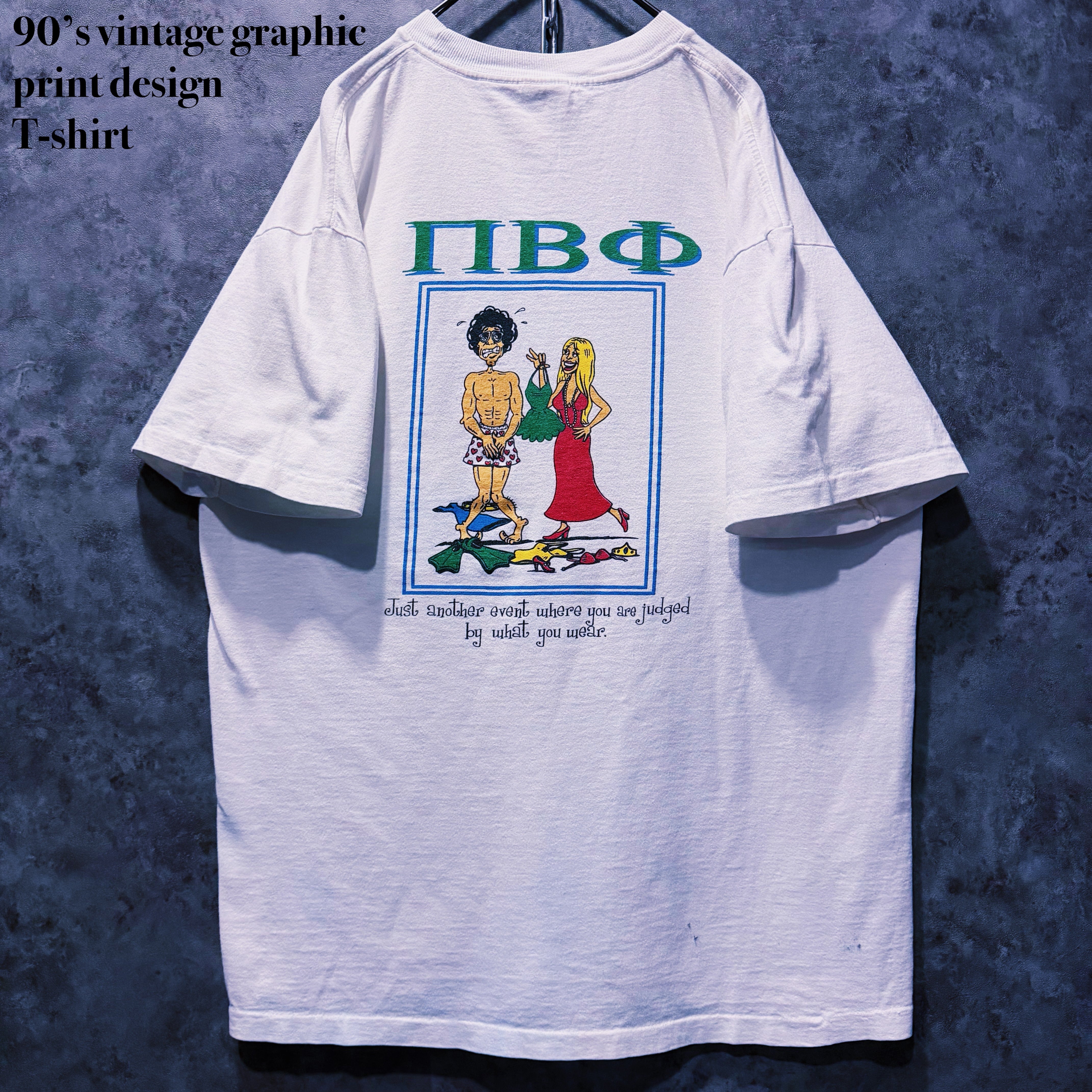【doppio】90’s vintage graphic print design T-shirt