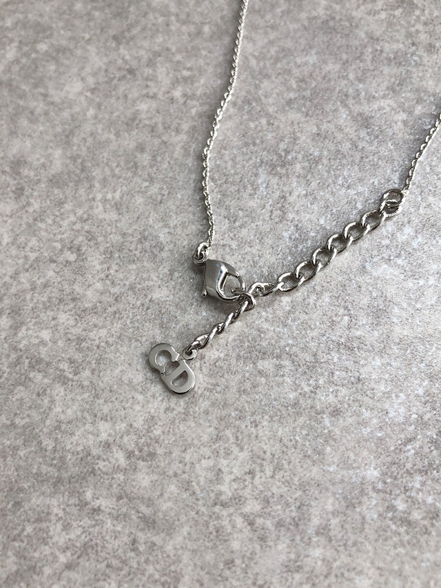 Christian Dior クリスチャン ディオール ネックレス シルバー キューブ vintage ヴィンテージ オールド j5k8kf