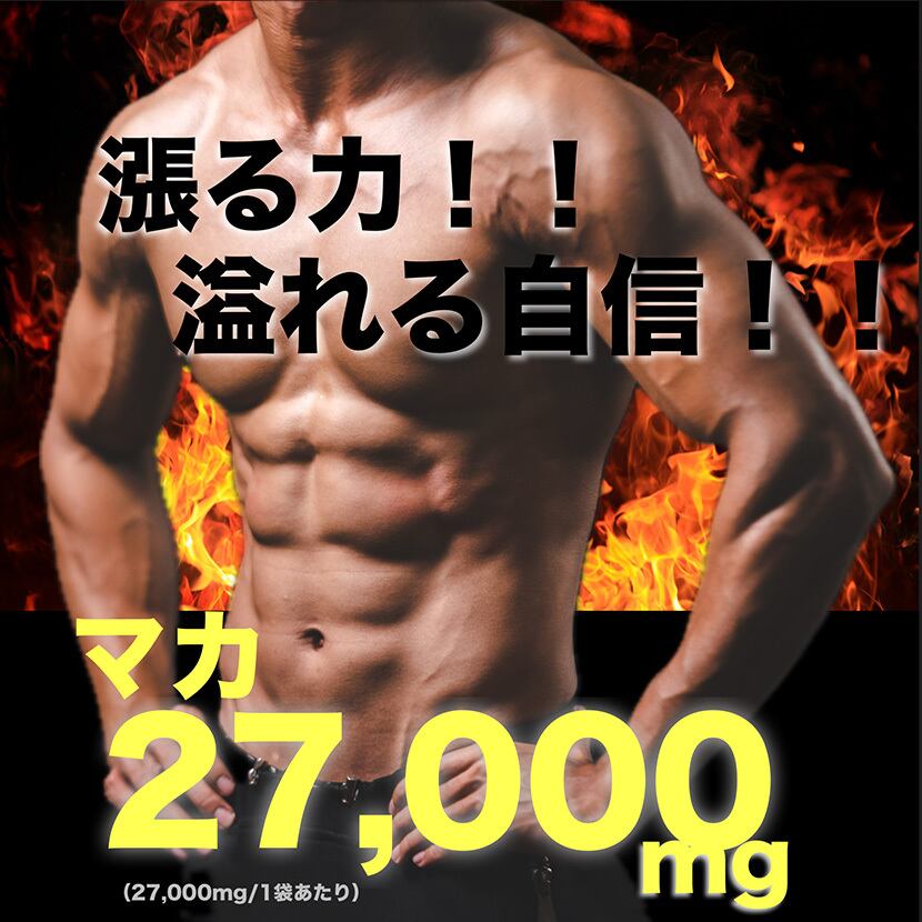 マカ サプリ 90粒 2袋 約60日分 男性 活力サプリメント27000mg