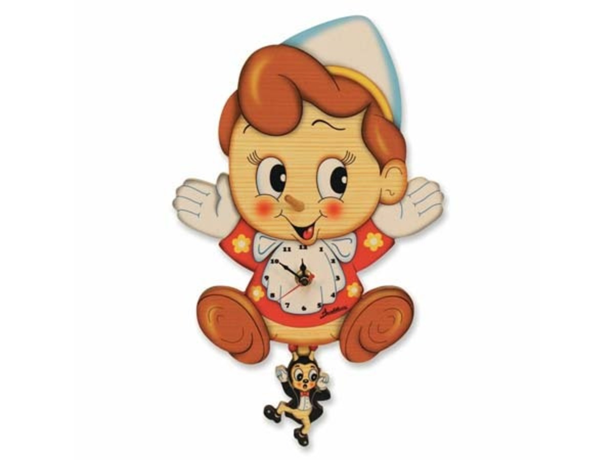 振り子時計 - ピノキオ [Orologio a pendolo pinocchio] | pinocchio uno