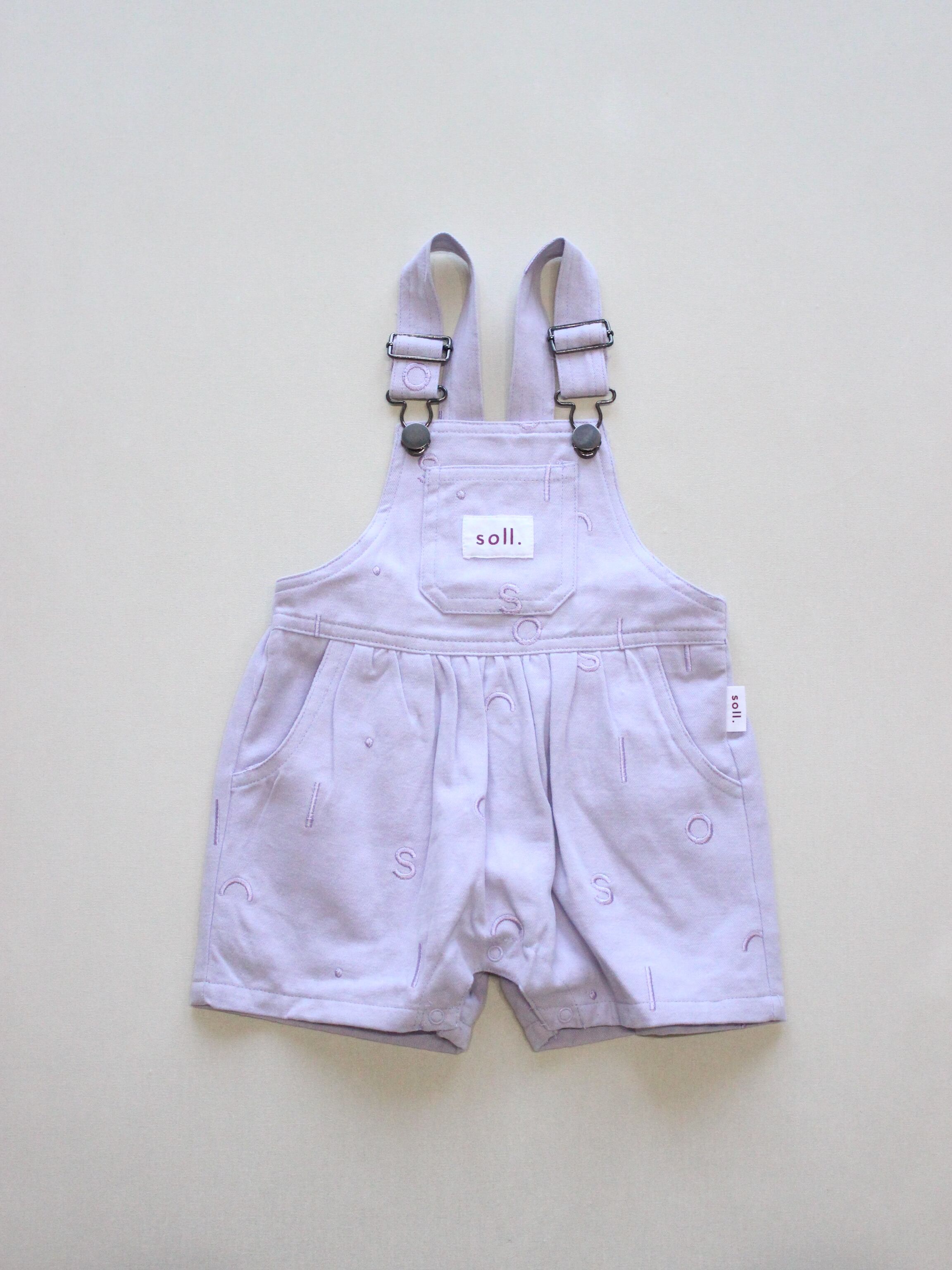 Soll. the label Soll Pattern Short Overall - Lilac | RESONASON