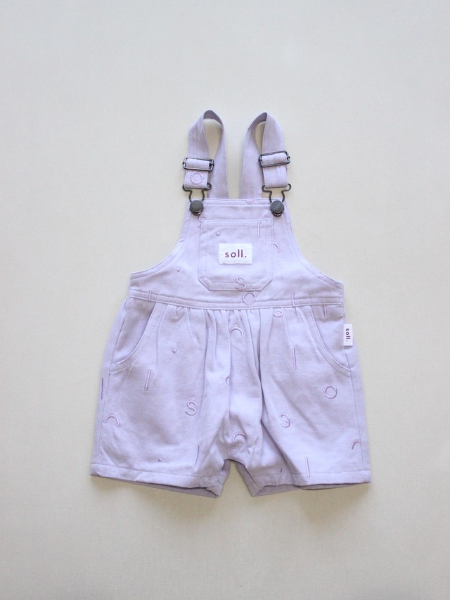 Soll. the label  Soll Pattern Short Overall - Lilac