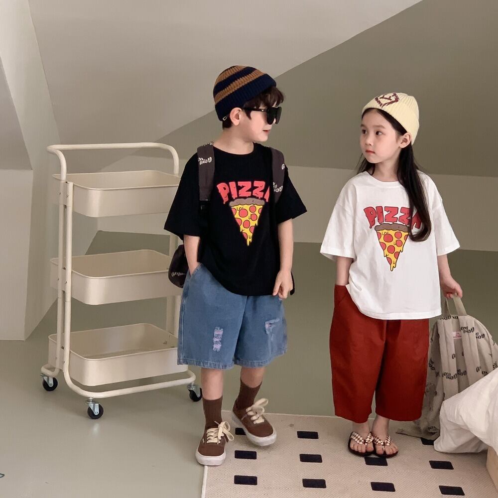 PIZZA Tシャツ（2色展開）KMAI｜トップス オーバーサイズ｜小学生