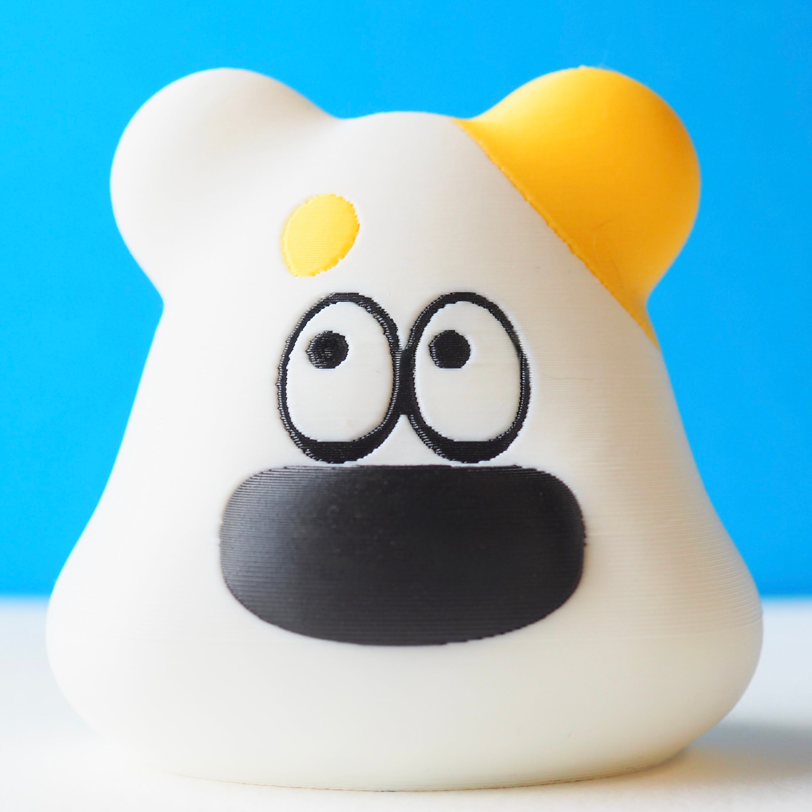 しろくまミニオブジェ（黒ぶち） | しろくまMAKE SHOP