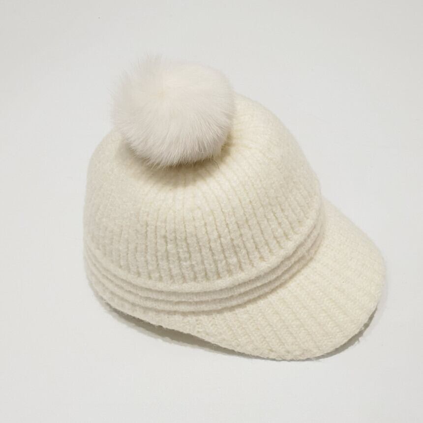 ポンポンニットキャップ(ポンポン取り外し可能) | Festa Golf