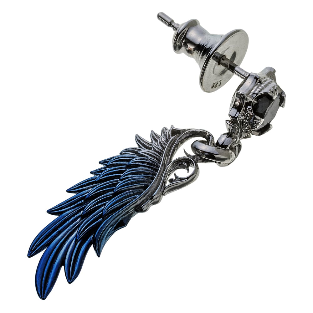 青彩ウイングピアス2 片耳用 AKE0132 Blue-Hued Wing Earrings 2