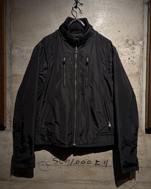 【Caka】“BOSS HUGO BOSS” Zip Pocket Gimmick Vintage Stand Collar Nylon Jacket
