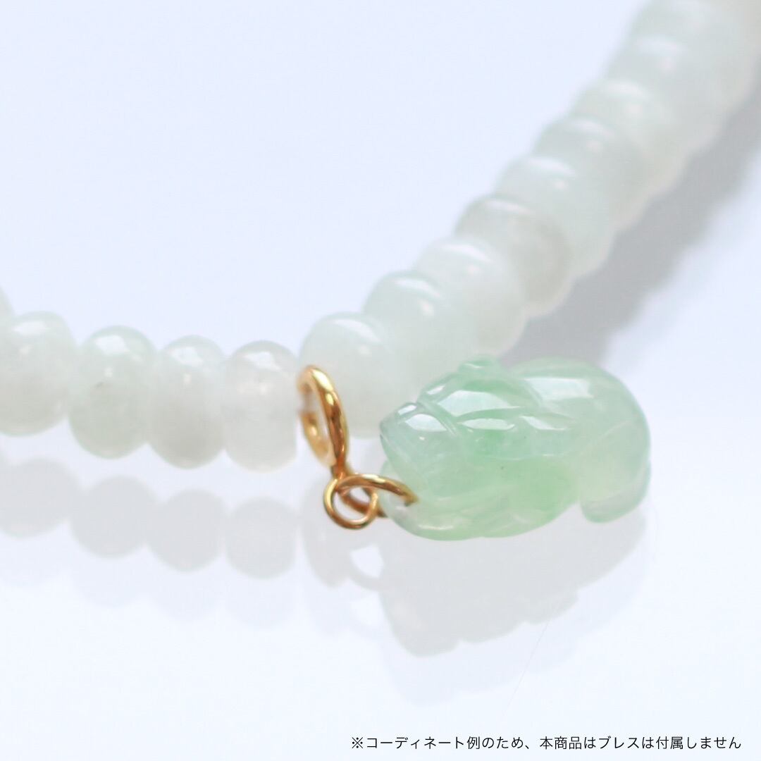 K10YG ヒキュウ「豼貅」チャーム A貨翡翠 jd_pt1277 | 【MeiNu
