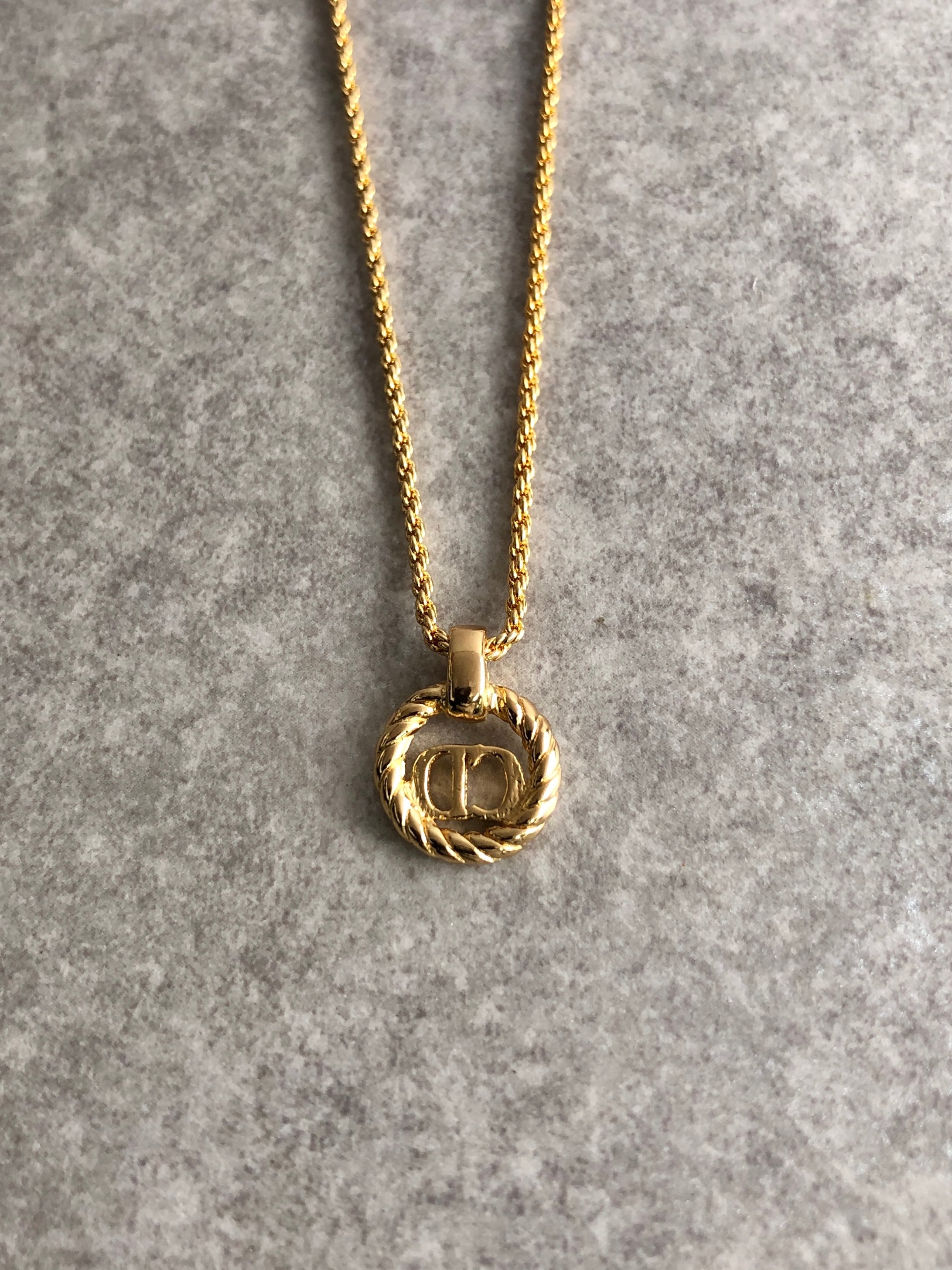 Christian Dior クリスチャン ディオール ネックレス ゴールド CDロゴ