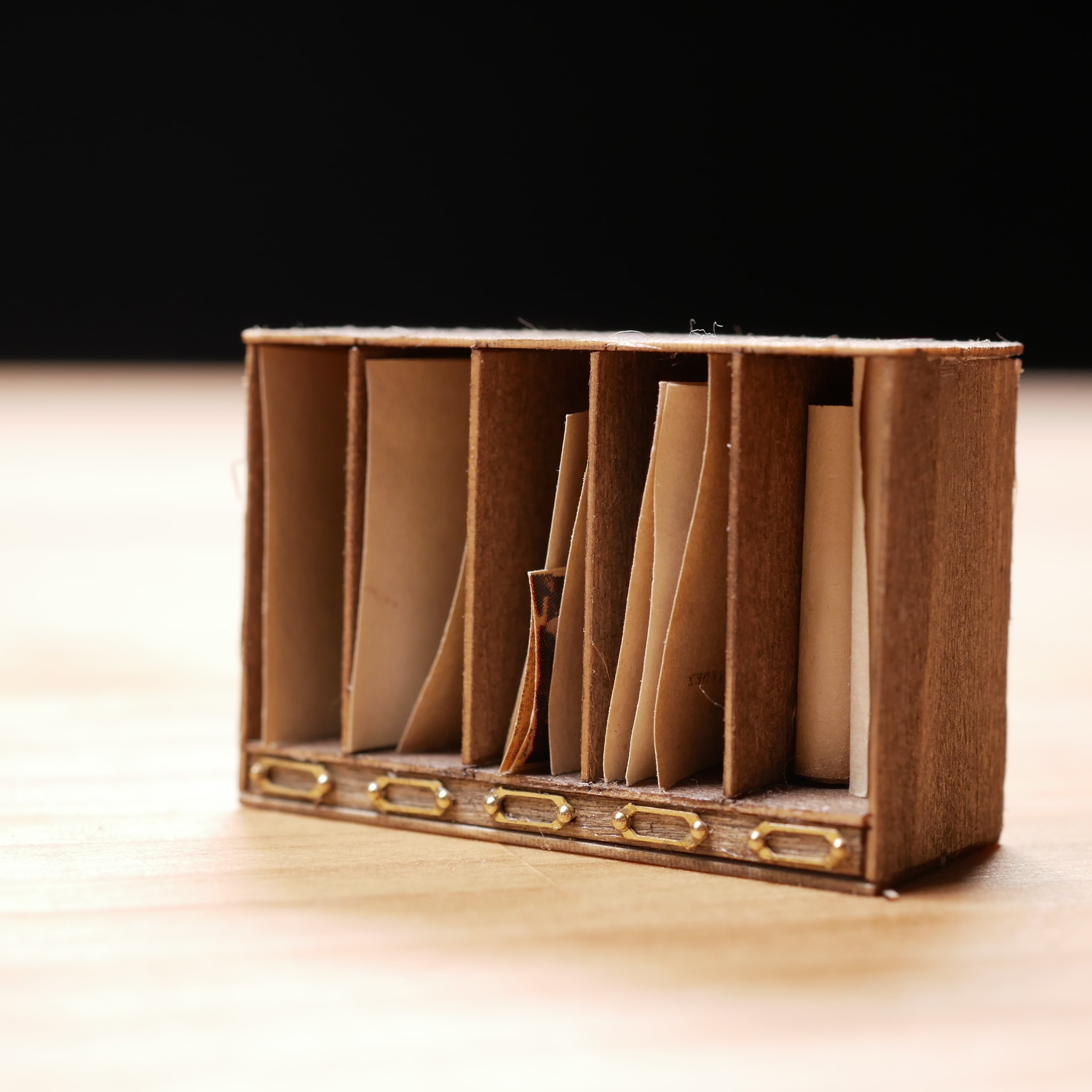 書類ラック L041 ミニチュア ドールハウス 手作りキット miniature dollhouse kit