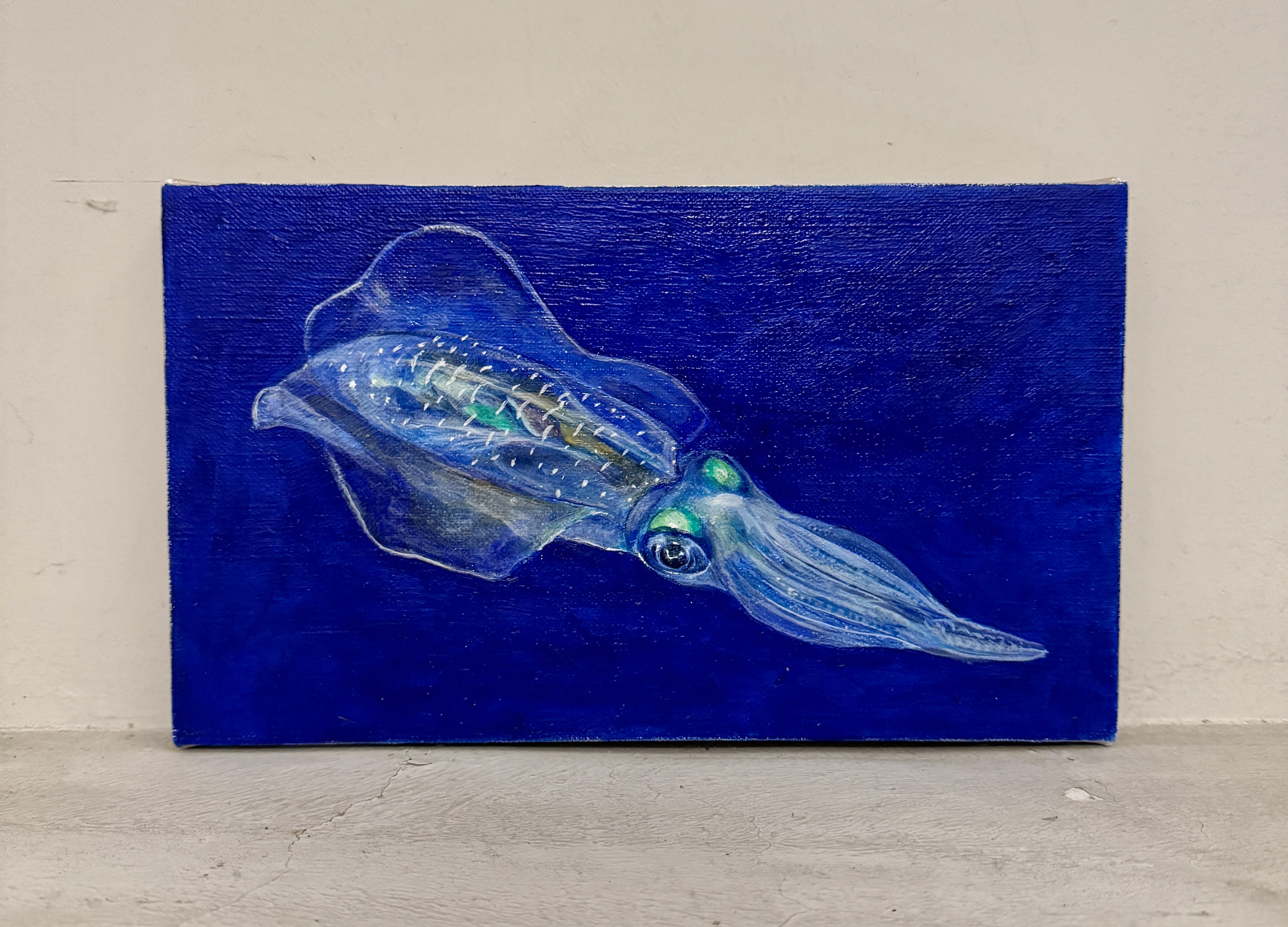 油彩イカ画 Oil color | miyauchiyuka