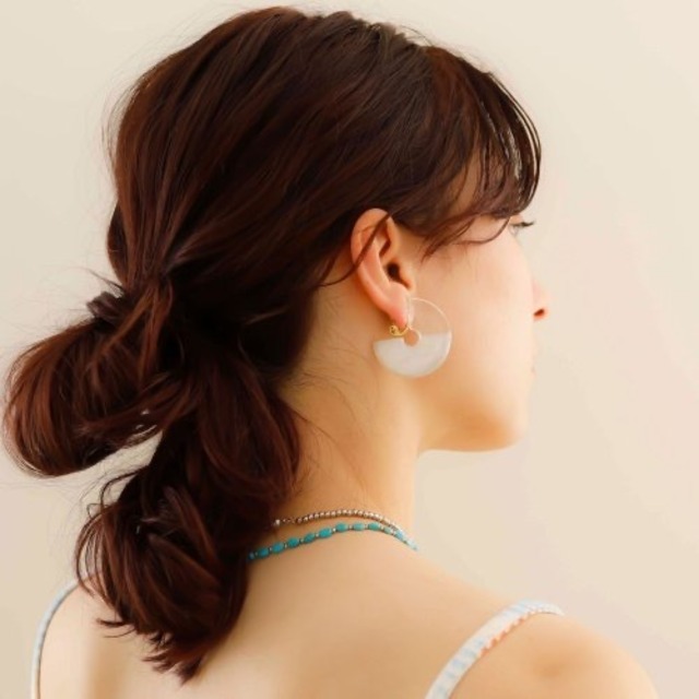 Bi-color clear pierce/earring