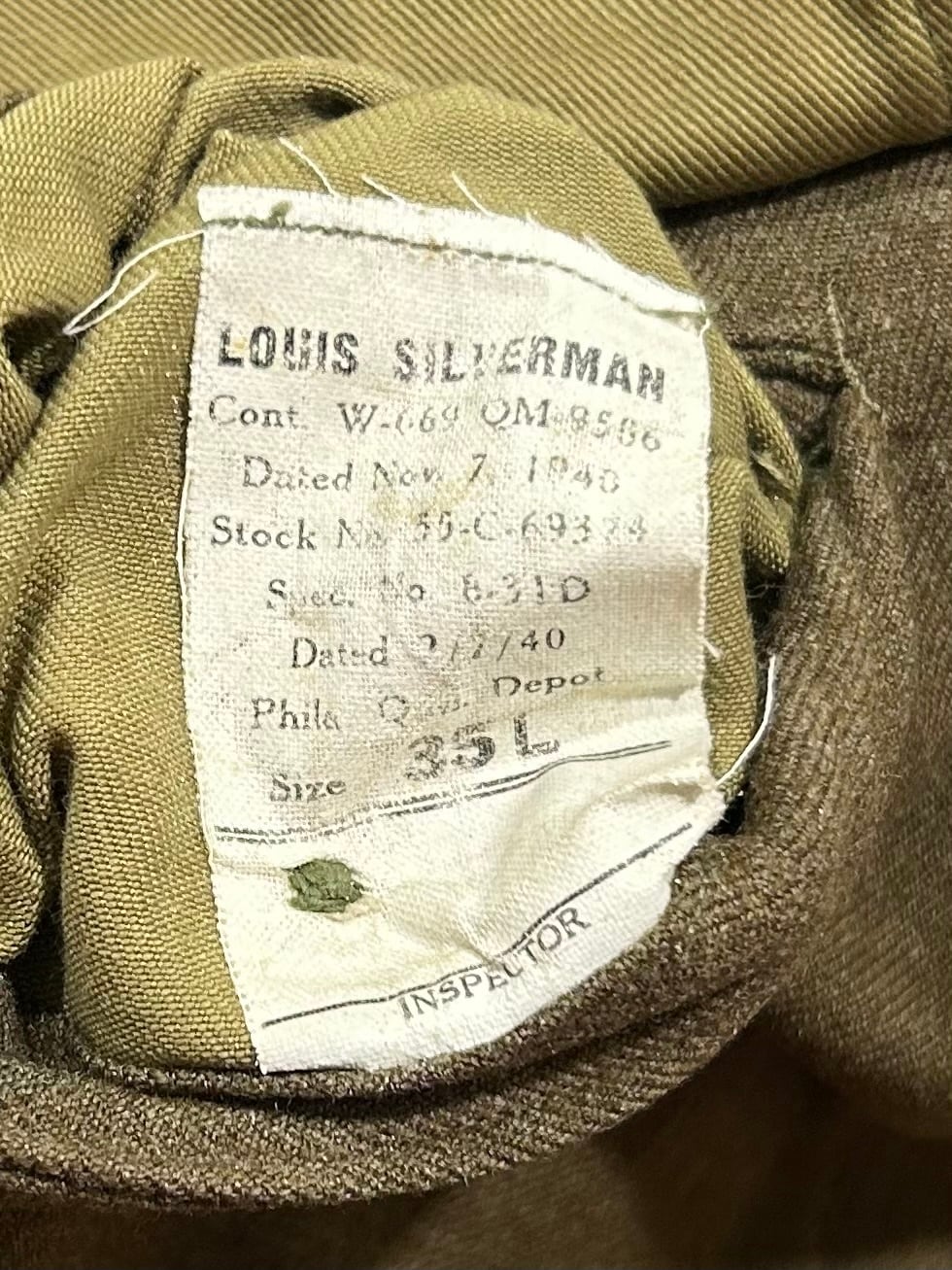 40s' US ARMY 陸軍 制服 35L | BaseEXCHANGE/ベースエクスチェンジ【BX】