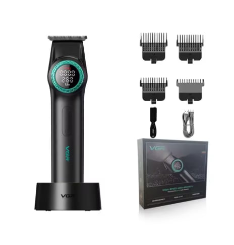 【USB充電】VGR ボイジャー プロフェッショナルトリマー充電スタンド付 V-977 ブラックxターコイズ