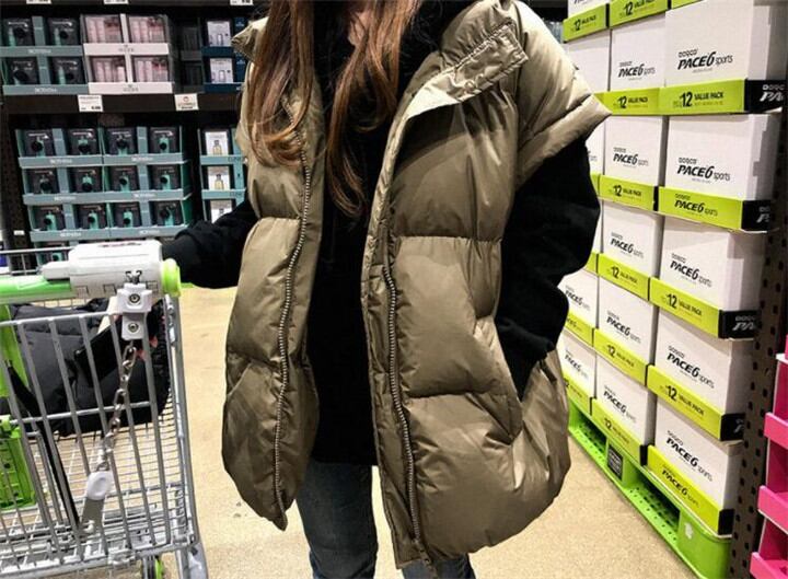 韓国 秋冬 新作 ファッション カジュアル 暖かい 厚手 綿の服 エレガント ベスト 学院風 気質 タンクトップ