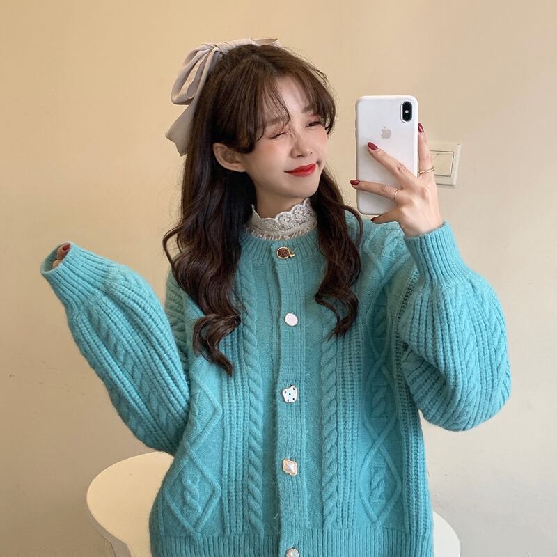 スタンダードセーター ジャケット スプリングルーズオータムカーディガントップス レトロ 春物 秋物 試着室64030226490