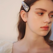 Rhinestone Decorated Barrette  F0123