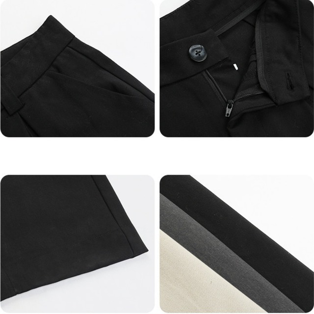 tuck wide casual pants　J00472
