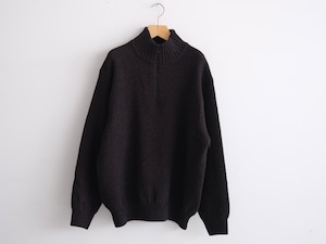 crepuscule”Wool Kanoko Harf Zip P/O Black” crepuscule”Wool Kanoko Harf Zip P/O Black”