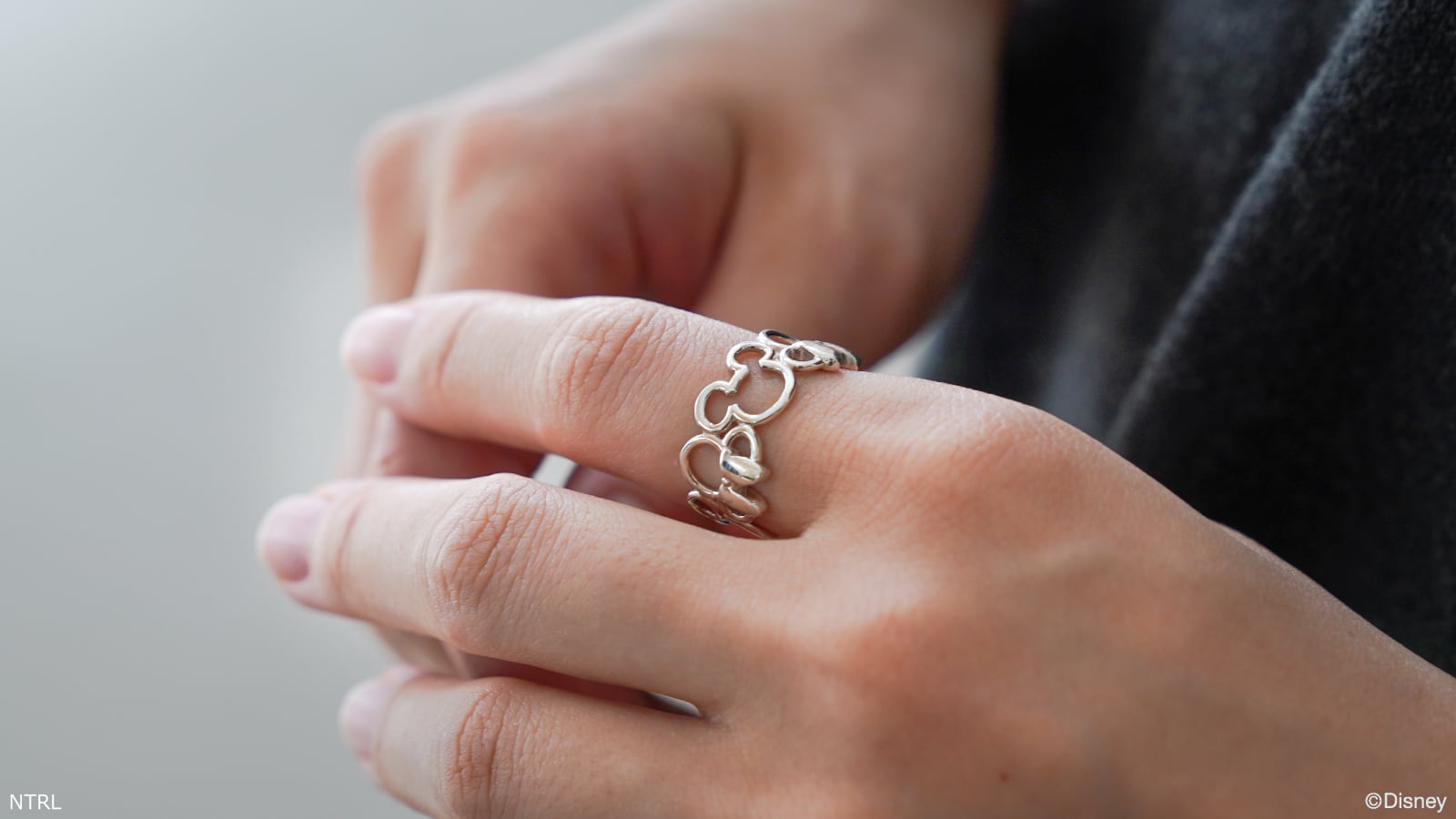 数量限定【みつまるチェーン】オープンリング SILVER925 ミッキー