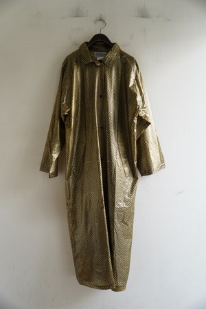 80-90s Vintage "Blooming Dales" Vinyl Metallic Coat