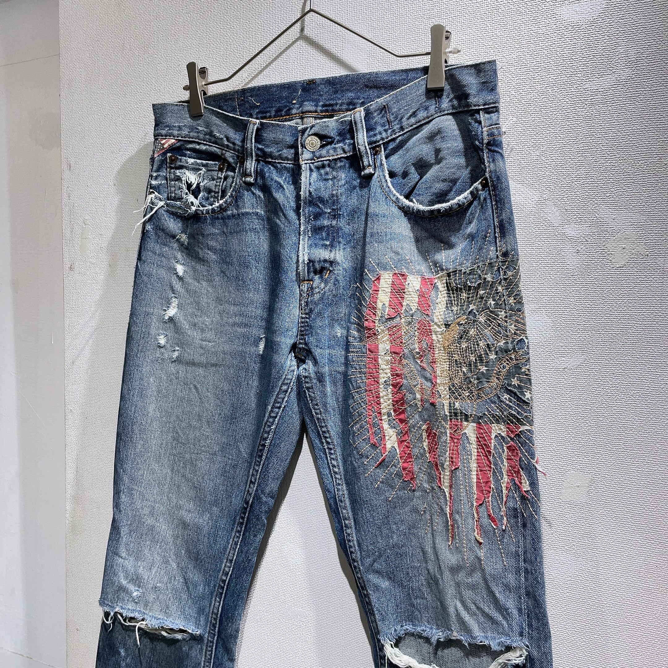 ” Denim & Supply Ralph Lauren ” Special Rag processing Denim pants