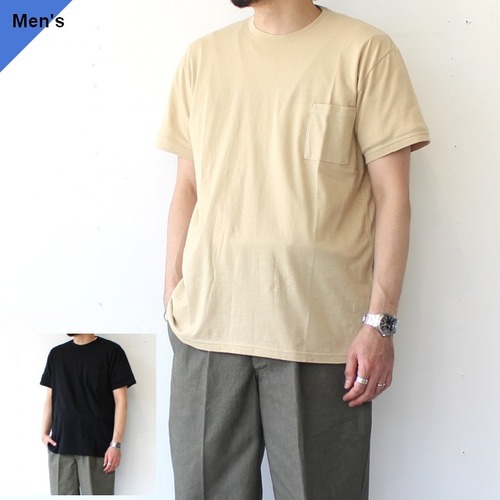 Siora ムラ糸丸胴天竺ポケットTシャツ 38-S/S Tee