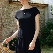 Nœud Noir Back Cut Top F0649