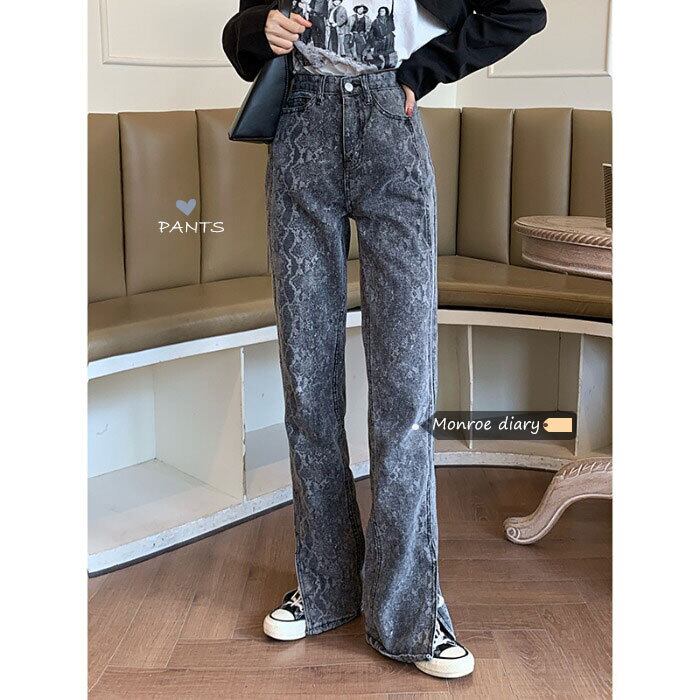 ジーンズ パンツ オータムウィンターハイウェストスリムルーズ 秋物 冬物 モンロー81440312220