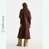 重ね影に滲む“35”の記号スウェットワンピース《B0066》