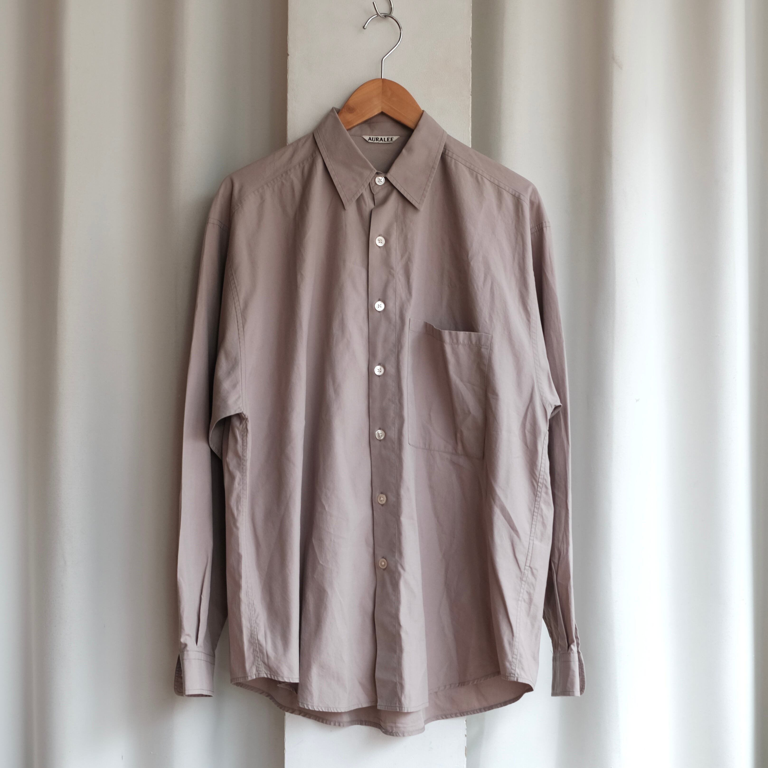 AURALEE 20AW WASHED FINX TWILL BIG SHIRT | safarionline