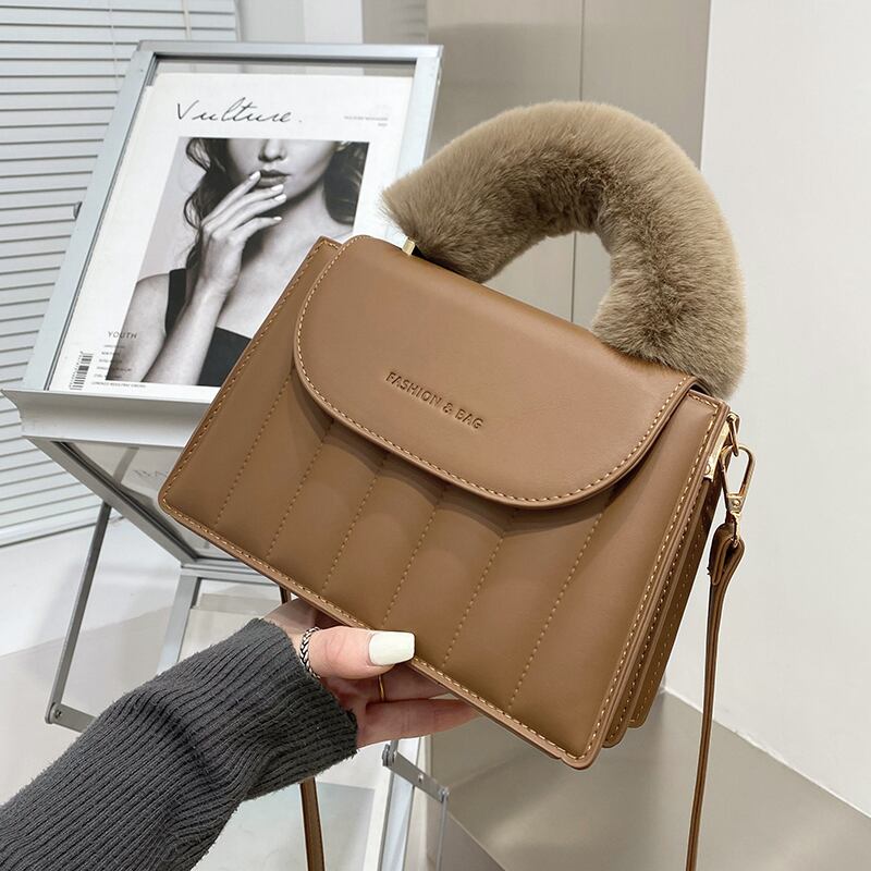 レディースオータムウィンターレッドスタンダード レトロ 秋物 冬物 スクウェア メッセンジャーバッグ 手作りハンドバック74218269072