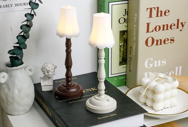 antique mini lamp 2colors / アンティーク調 ミニ ランプ テーブル