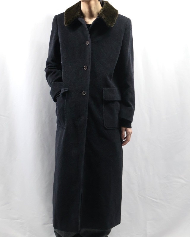 【00s Paul Smith】fur collar wool long coat