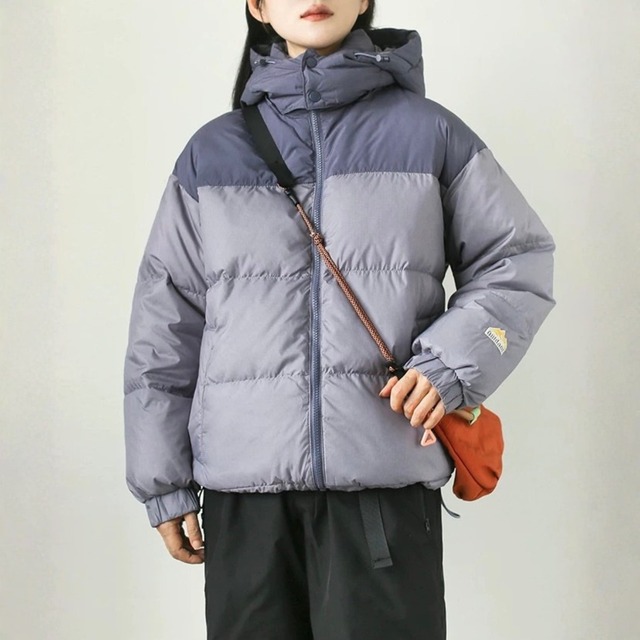 切替フード付き中綿ダウンジャケット C00976