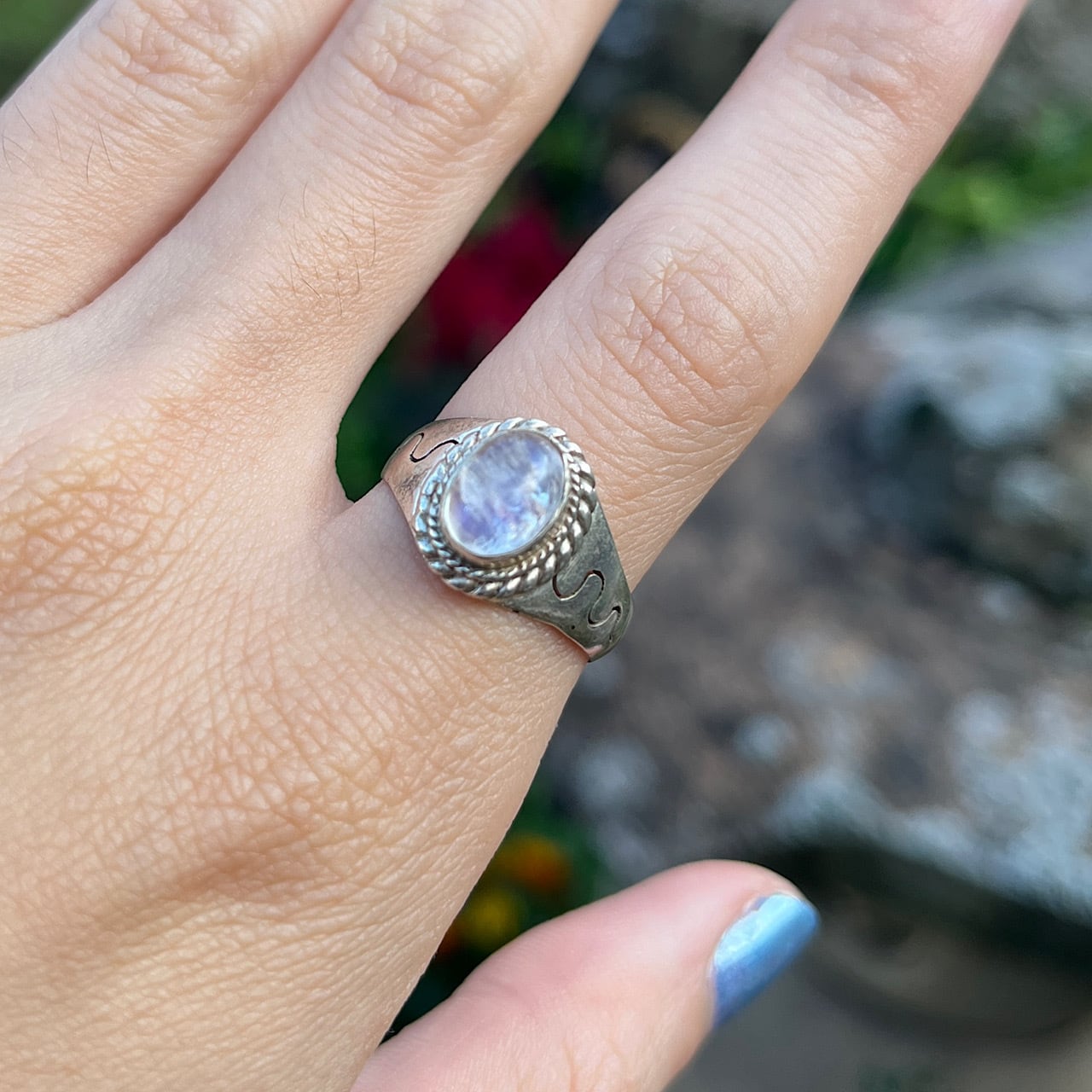 925シルバーリング ムーンストーン 15号 acc-160 | didi