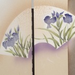 №R0466  樹鎧　紫段縅 手描琳派あやめ屏風　黒塗輝平台 thumbnail 6