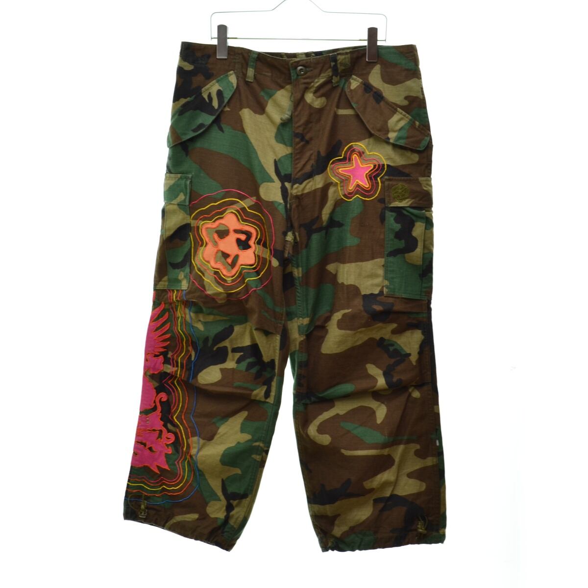 パンツmaharishiマハリシ LOOSE WOVEN BONSAI CAMO TRACKPANTSボンサイ ...